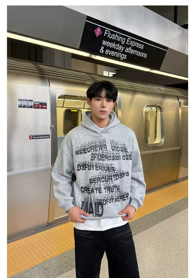 Cui Ghost Lettered Print Hoodie-korean-fashion-Hoodie-Cui's Closet-OH Garments