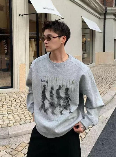 Cui Graphic Print Crewneck-korean-fashion-Crewneck-Cui's Closet-OH Garments