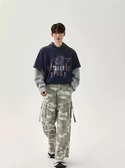 Cui Graphic Print Spliced Layer Hoodie-korean-fashion-Hoodie-Cui's Closet-OH Garments