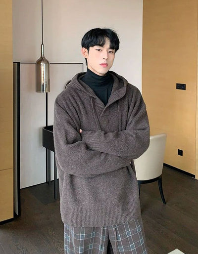 Cui Loose Plain Hooded Sweater-korean-fashion-Sweater-Cui's Closet-OH Garments