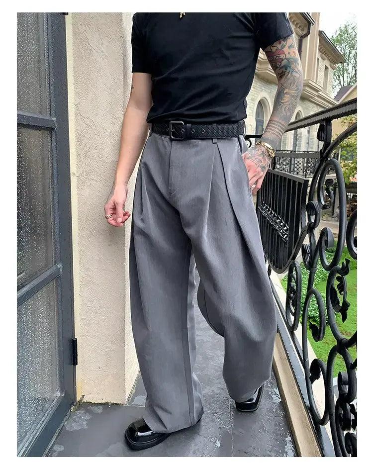 Cui Minimal Folded Versatile Pants-korean-fashion-Pants-Cui's Closet-OH Garments