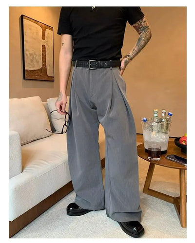 Cui Minimal Folded Versatile Pants-korean-fashion-Pants-Cui's Closet-OH Garments