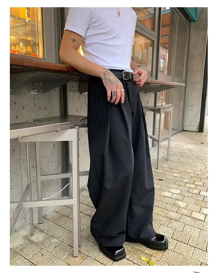 Cui Minimal Folded Versatile Pants-korean-fashion-Pants-Cui's Closet-OH Garments