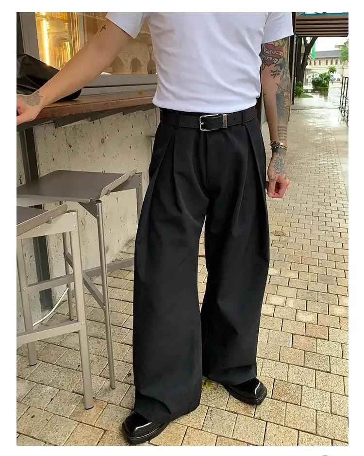 Cui Minimal Folded Versatile Pants-korean-fashion-Pants-Cui's Closet-OH Garments