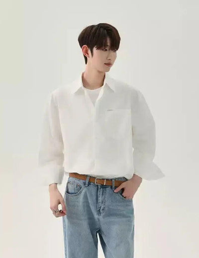 Cui Neat Casual Buttoned Shirt-korean-fashion-Shirt-Cui's Closet-OH Garments