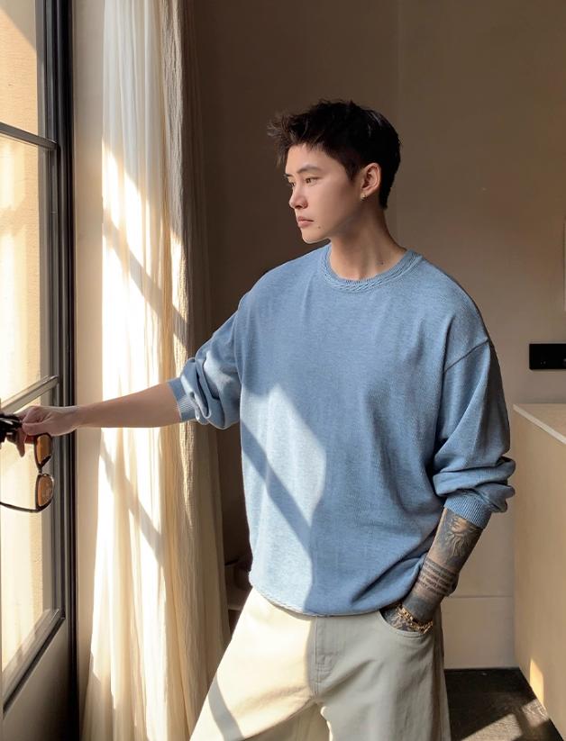 Cui Pattern Knitted Lightweight Sweater-korean-fashion-T-Shirt-Cui's Closet-OH Garments