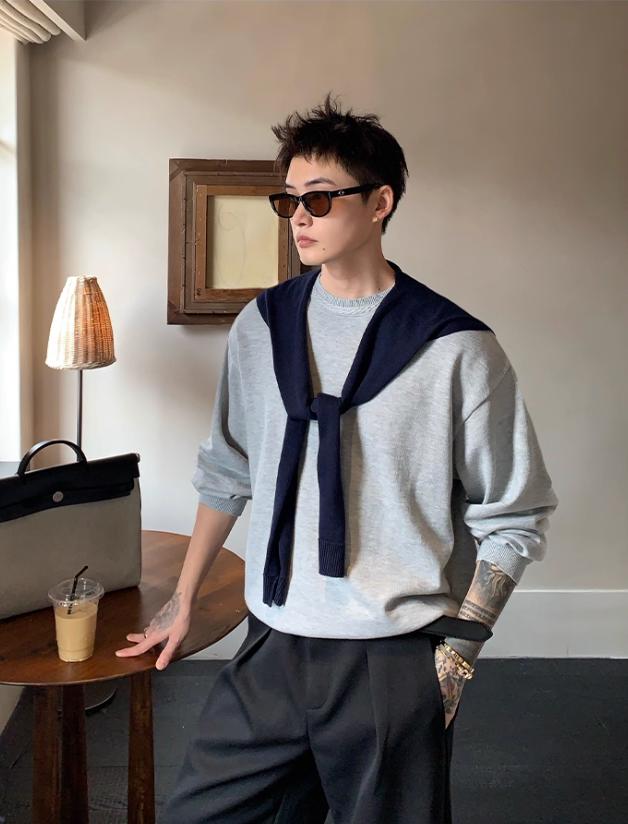 Cui Pattern Knitted Lightweight Sweater-korean-fashion-T-Shirt-Cui's Closet-OH Garments