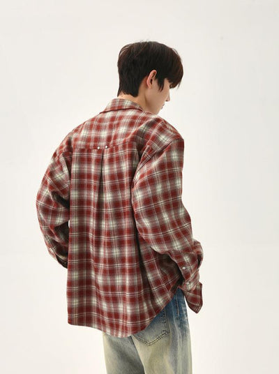 Cui Plaid Buttoned Casual Shirt-korean-fashion-Shirt-Cui's Closet-OH Garments