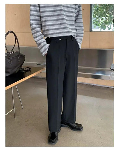 Cui Pleated Cropped Neat Trousers-korean-fashion-Trousers-Cui's Closet-OH Garments