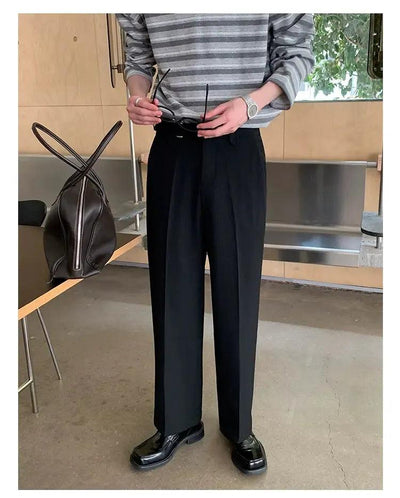 Cui Pleated Cropped Neat Trousers-korean-fashion-Trousers-Cui's Closet-OH Garments