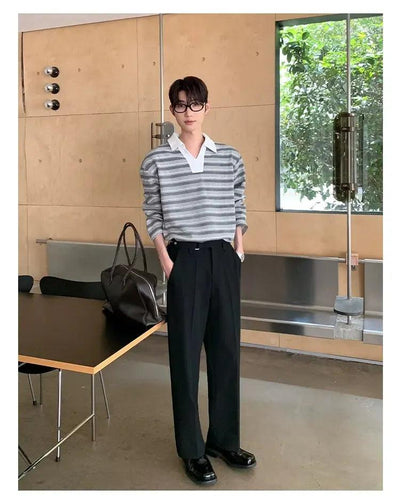 Cui Pleated Cropped Neat Trousers-korean-fashion-Trousers-Cui's Closet-OH Garments