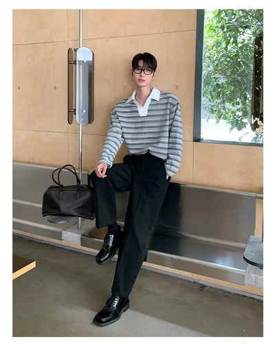 Cui Pleated Cropped Neat Trousers-korean-fashion-Trousers-Cui's Closet-OH Garments
