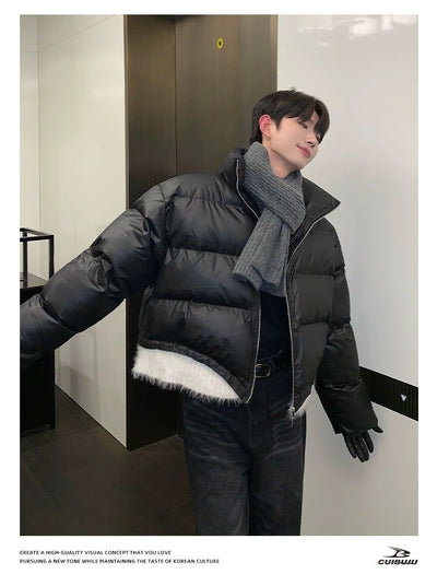 Cui Plushy Edge Quilted Puffer Jacket-korean-fashion-Jacket-Cui's Closet-OH Garments