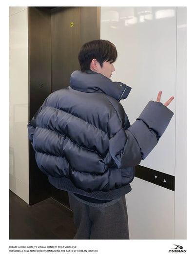 Cui Quilted High Collar Puffer Jacket-korean-fashion-Jacket-Cui's Closet-OH Garments