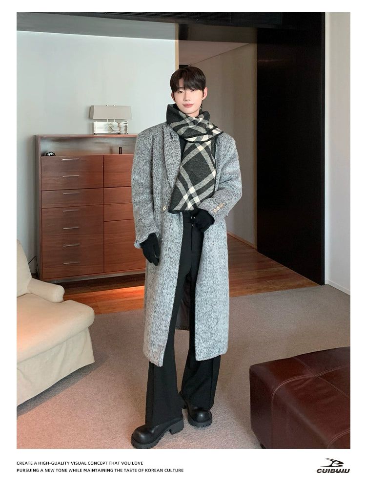 Cui Shoulder Pad Furry Long Coat-korean-fashion-Long Coat-Cui's Closet-OH Garments