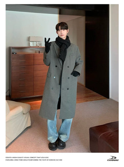 Cui Shoulder Pad Lapel Long Coat-korean-fashion-Long Coat-Cui's Closet-OH Garments