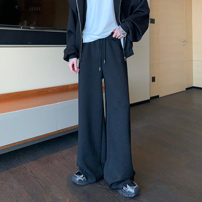 Cui Solid Color Drawstring Sweatpants-korean-fashion-Pants-Cui's Closet-OH Garments