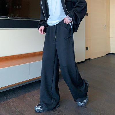 Cui Solid Color Drawstring Sweatpants-korean-fashion-Pants-Cui's Closet-OH Garments