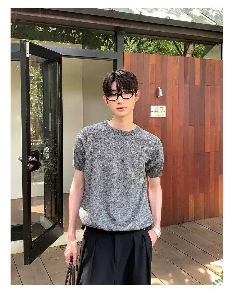 Cui Solid Color Regular Fit T-Shirt-korean-fashion-T-Shirt-Cui's Closet-OH Garments