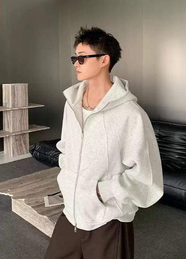 Cui Structured Dual-End Zipped Hoodie-korean-fashion-Hoodie-Cui's Closet-OH Garments