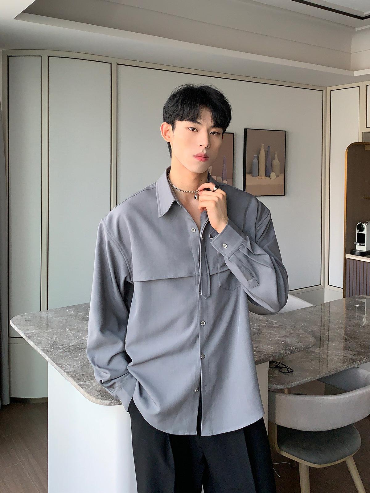 Cui Structured Pocket Shirt-korean-fashion-Shirt-Cui's Closet-OH Garments