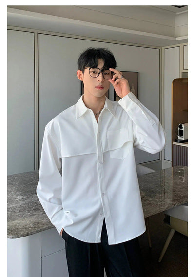 Cui Structured Pocket Shirt-korean-fashion-Shirt-Cui's Closet-OH Garments