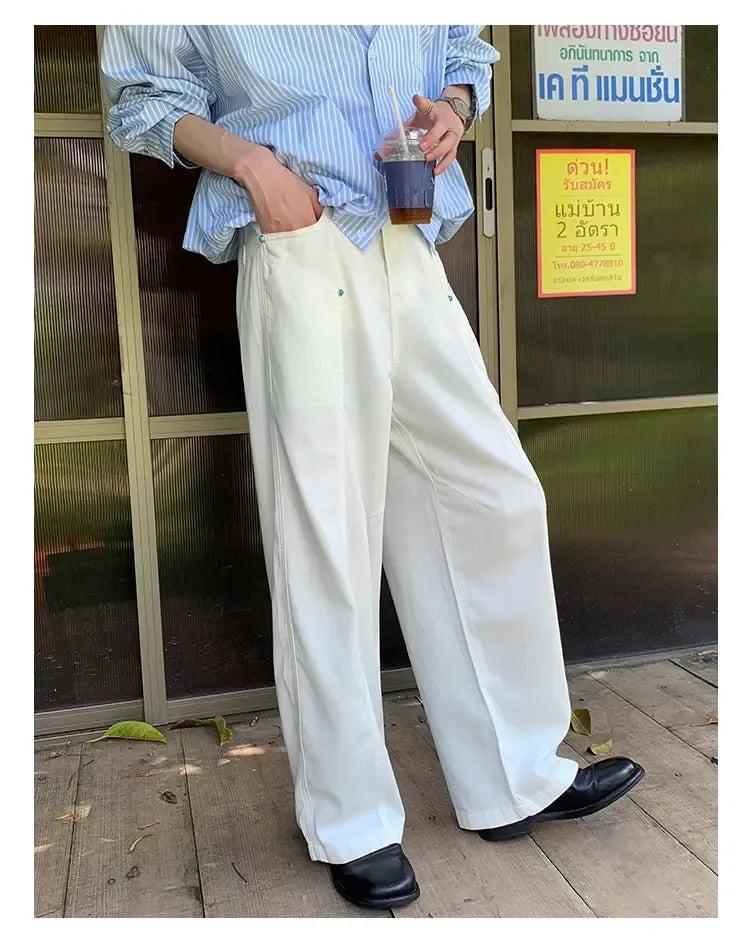 Cui Structured Side Pockets Jeans-korean-fashion-Jeans-Cui's Closet-OH Garments