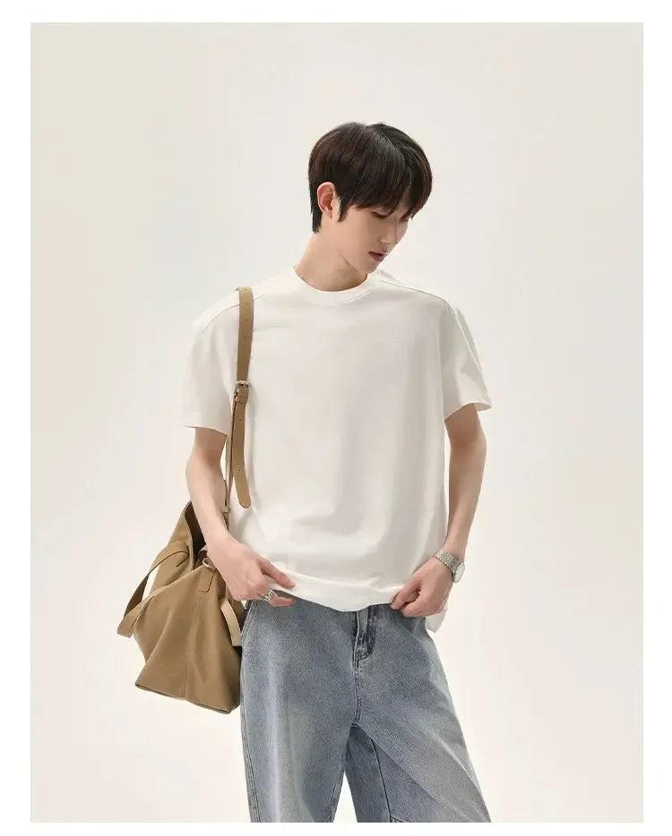 Cui Structured Solid T-Shirt-korean-fashion-T-Shirt-Cui's Closet-OH Garments