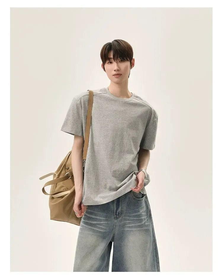 Cui Structured Solid T-Shirt-korean-fashion-T-Shirt-Cui's Closet-OH Garments