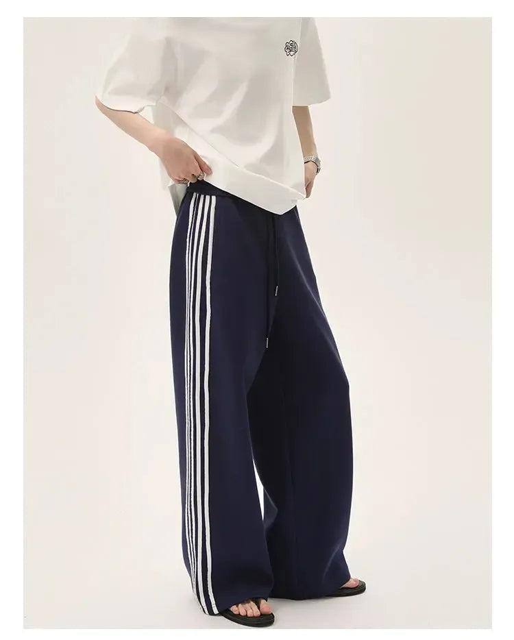 Cui Vertical Striped Drawcord Sweatpants-korean-fashion-Pants-Cui's Closet-OH Garments