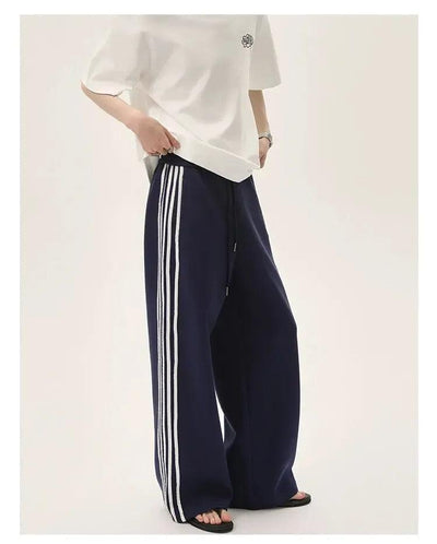 Cui Vertical Striped Drawcord Sweatpants-korean-fashion-Pants-Cui's Closet-OH Garments
