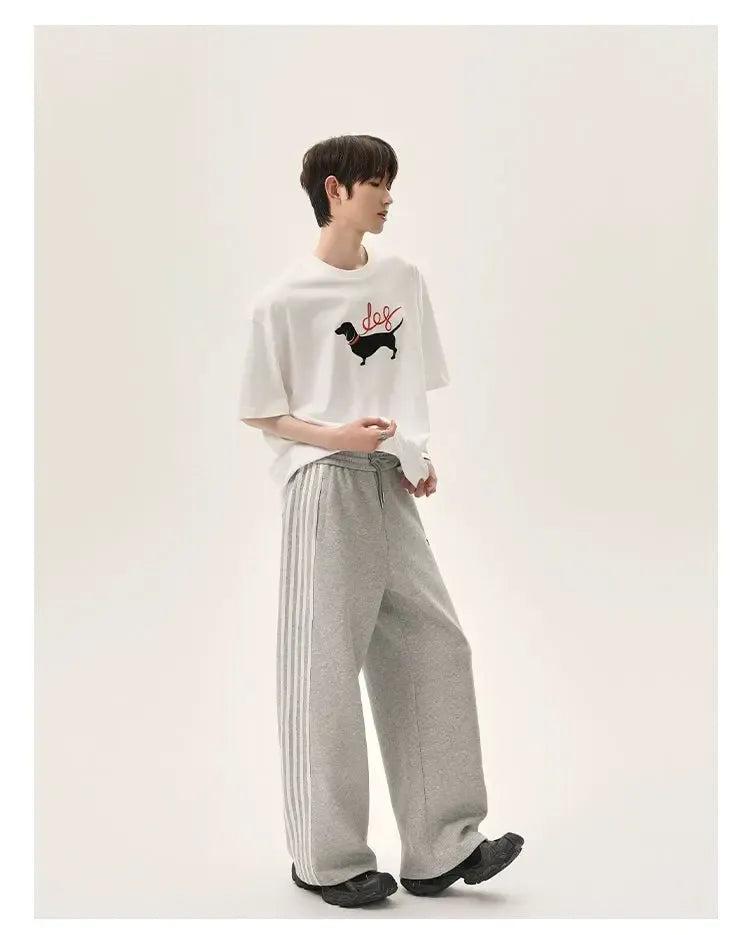 Cui Vertical Striped Drawcord Sweatpants-korean-fashion-Pants-Cui's Closet-OH Garments