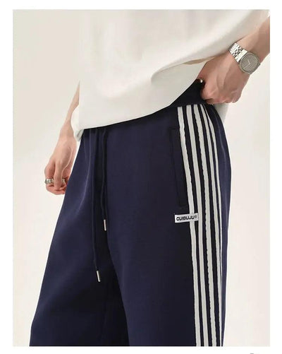 Cui Vertical Striped Drawcord Sweatpants-korean-fashion-Pants-Cui's Closet-OH Garments