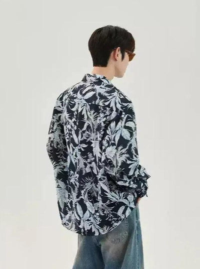 Cui Vintage Floral Pattern Shirt-korean-fashion-Shirt-Cui's Closet-OH Garments