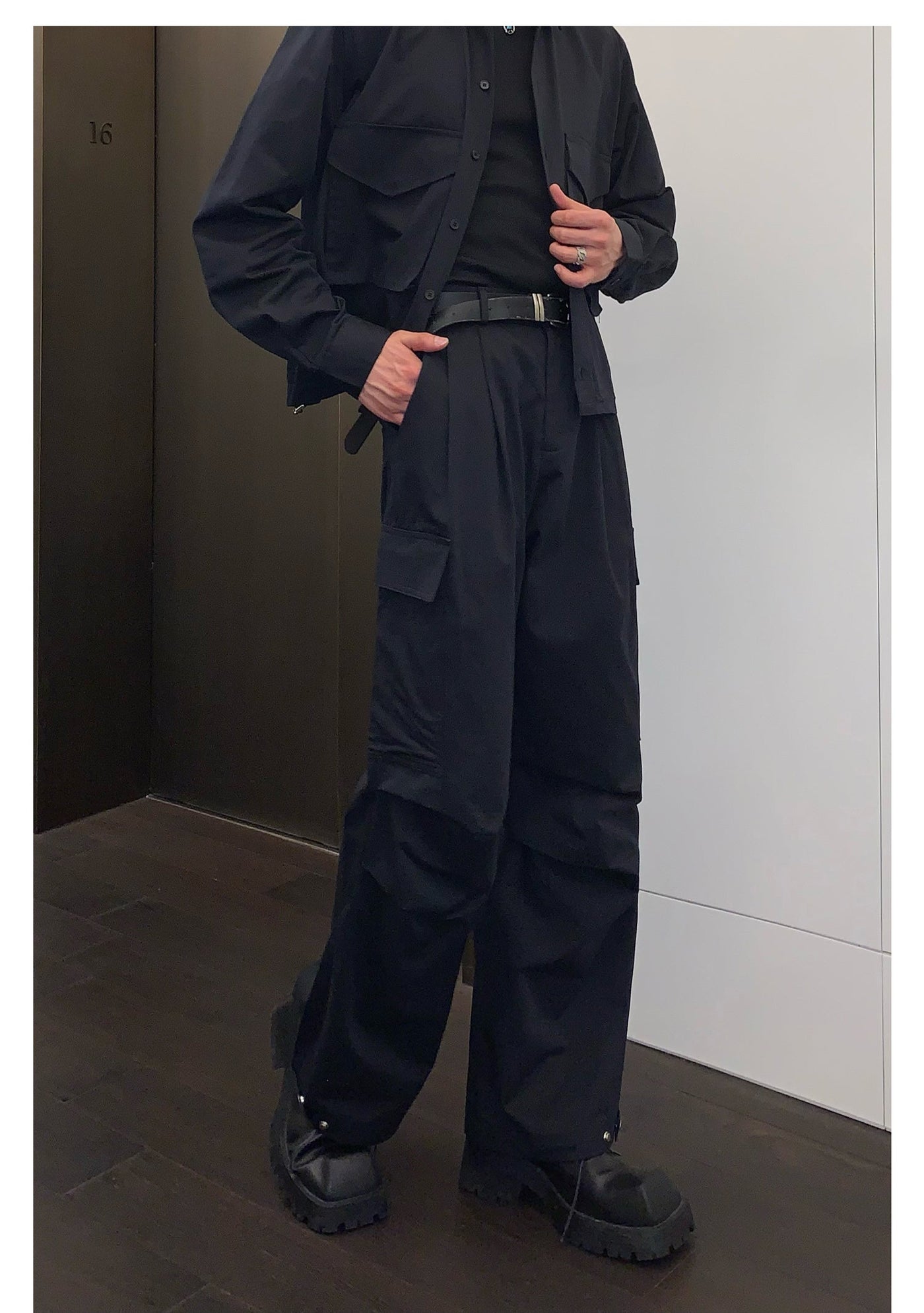 Cui Wide Pockets Versatile Jacket & Pants Set-korean-fashion-Clothing Set-Cui's Closet-OH Garments