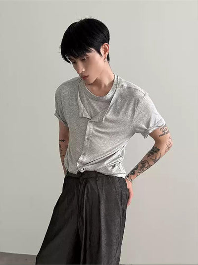 Gen Button-Down Layered T-Shirt-korean-fashion-T-Shirt-Gen's Closet-OH Garments