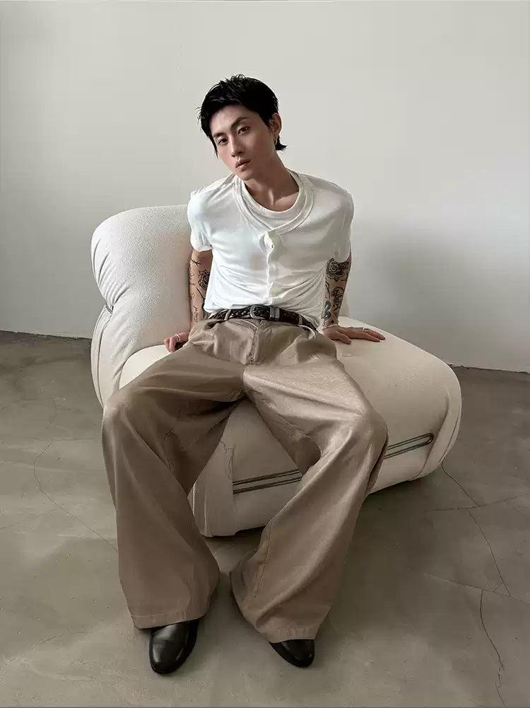 Gen Button-Down Layered T-Shirt-korean-fashion-T-Shirt-Gen's Closet-OH Garments