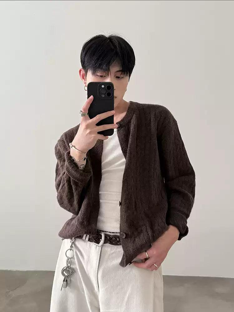 Gen Classic Cable Knit Cardigan-korean-fashion-Cardigan-Gen's Closet-OH Garments