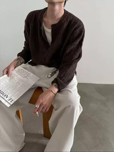 Gen Classic Cable Knit Cardigan-korean-fashion-Cardigan-Gen's Closet-OH Garments