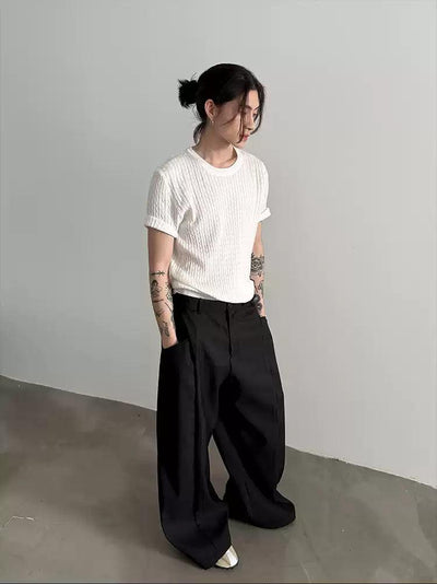 Gen Classic Cable Knit T-Shirt-korean-fashion-T-Shirt-Gen's Closet-OH Garments