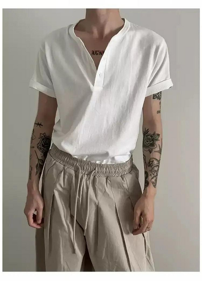 Gen Drawstring Pleated Loose Pants-korean-fashion-Pants-Gen's Closet-OH Garments