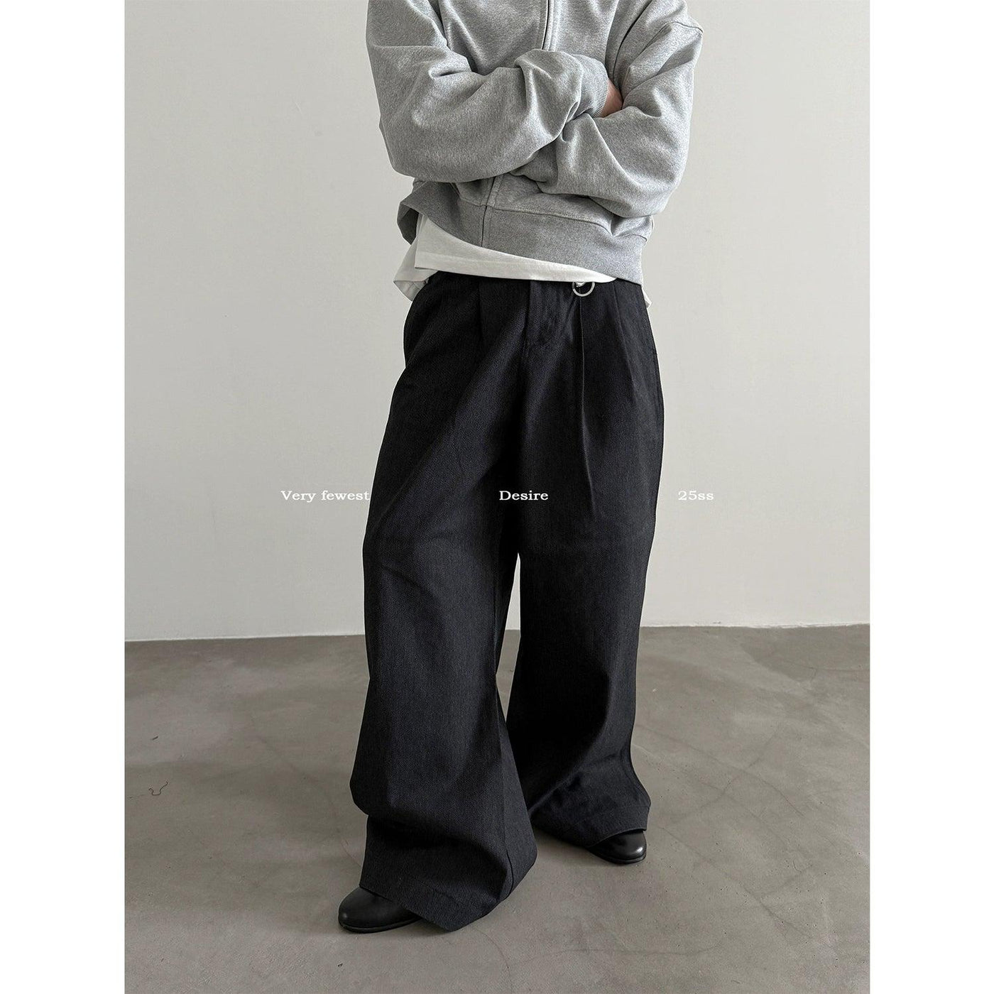 Gen Low Waist Pleated Pants-korean-fashion-Pants-Gen's Closet-OH Garments