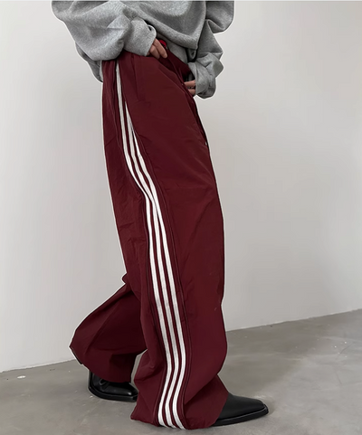 Gen Side Zip Striped Track Pants-korean-fashion-Pants-Gen's Closet-OH Garments