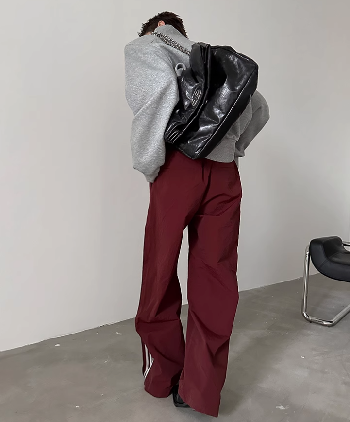 Gen Side Zip Striped Track Pants-korean-fashion-Pants-Gen's Closet-OH Garments