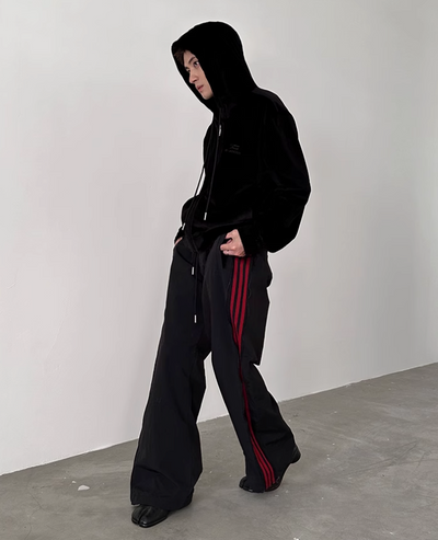 Gen Side Zip Striped Track Pants-korean-fashion-Pants-Gen's Closet-OH Garments