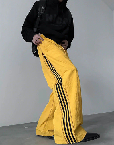 Gen Side Zip Striped Track Pants-korean-fashion-Pants-Gen's Closet-OH Garments