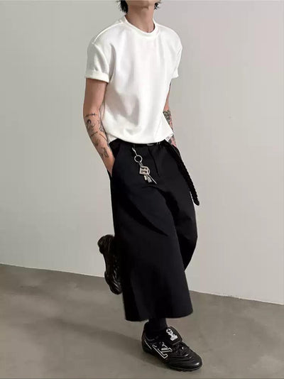 Gen Sleek Wide Mid-Length Shorts-korean-fashion-Shorts-Gen's Closet-OH Garments