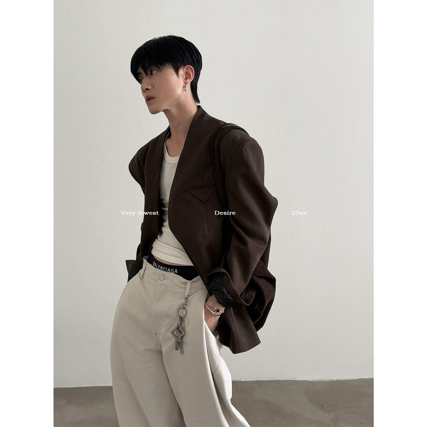 Gen Structured Collarless Blazer-korean-fashion-Blazer-Gen's Closet-OH Garments