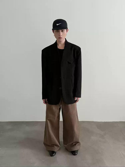 Gen Structured Collarless Blazer-korean-fashion-Blazer-Gen's Closet-OH Garments
