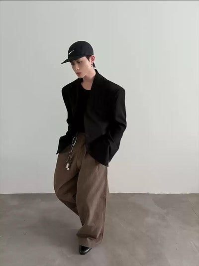 Gen Structured Collarless Blazer-korean-fashion-Blazer-Gen's Closet-OH Garments